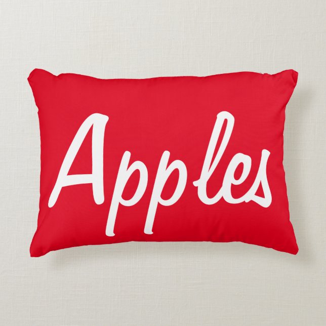 Pillow för äpplen prydnadskudde (Framsidan)