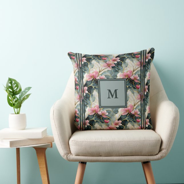 Pillow för asiatisk Blommigt i Personligen elegant Kudde (Stol)
