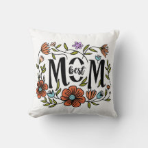 Pillow för bästa Mamma Blommigt