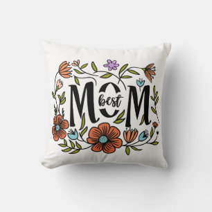 Pillow för bästa Mamma Blommigt Kudde