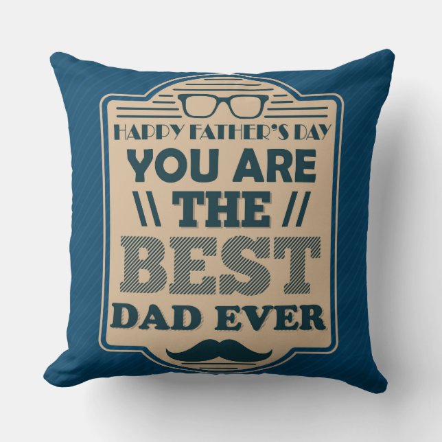 Pillow för bästa Pappa någonsin Fars dag Kudde (Framsida)