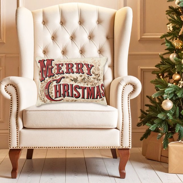 Pillow för blek Red Guld Land Stil Prydnadskudde (Skapare uppladdad)