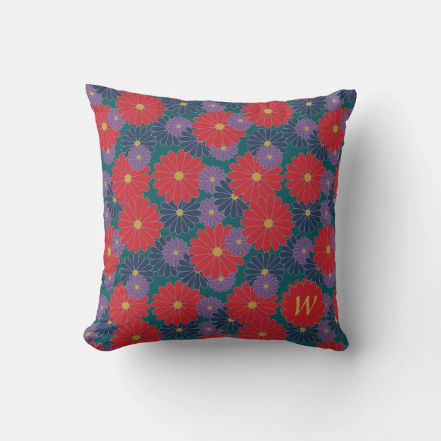 Pillow för Blommigten för fickfyllning Kudde (Framsida)