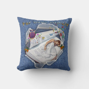 Pillow för bok-missbrukaren kudde