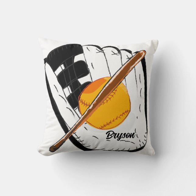 Pillow for Boys Room med Baseball Design Kudde (Framsida)
