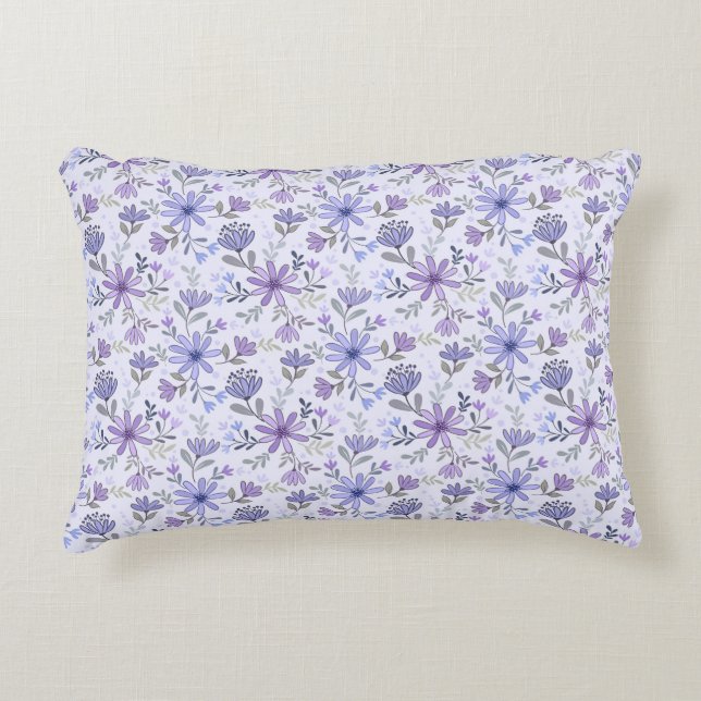 Pillow för Charming Hand plockade-blommor Prydnadskudde (Framsidan)