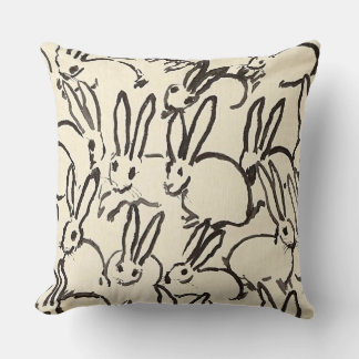 Pillow för Cream & Black Hutch Designer Kudde