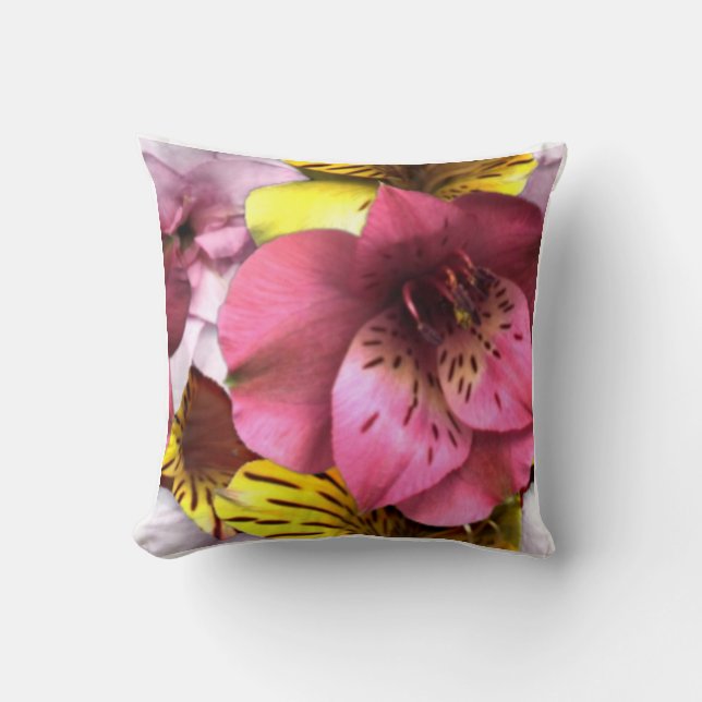 Pillow för dekorativ Blommigt... Kudde (Framsida)