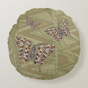 Pillow för den afrikanska svansrundan rund kudde