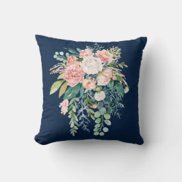 Pillow för den blå Blommigten Kudde