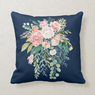 Pillow för den blå Blommigten Kudde