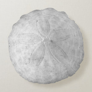 Pillow för den marina kustrundan Sand Dollar Rund Kudde
