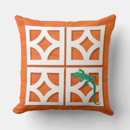 Pillow för den moderna bryggblocksödlan i mitten a kudde