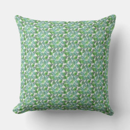 Pillow för den tropiska ön Mönster Löv vid grönt Kudde