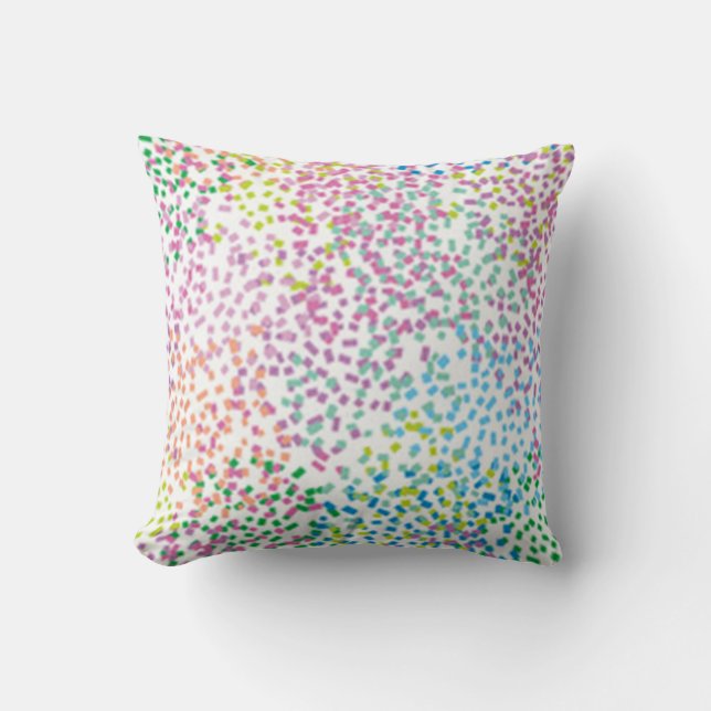 Pillow för färgade konfetti kudde (Framsida)