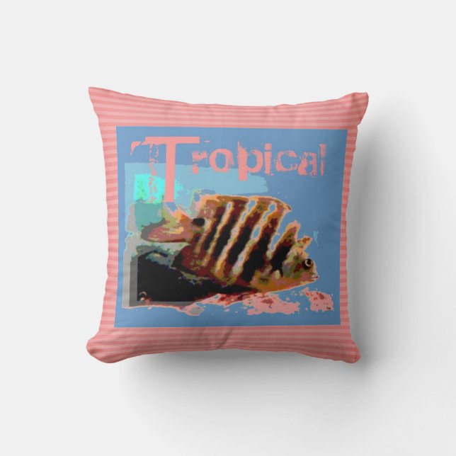 Pillow för fiskvattenlevande Rand och punkter Möns Kudde (Framsida)
