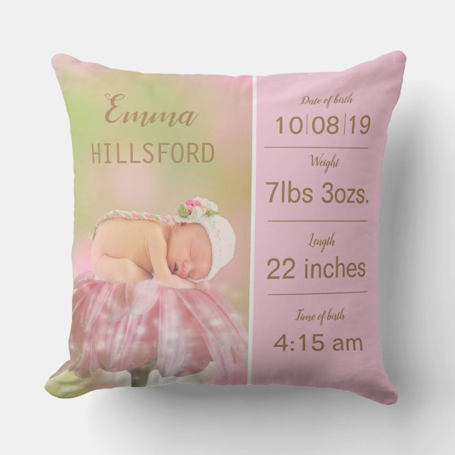 Pillow för födelseattest kudde (Framsida)