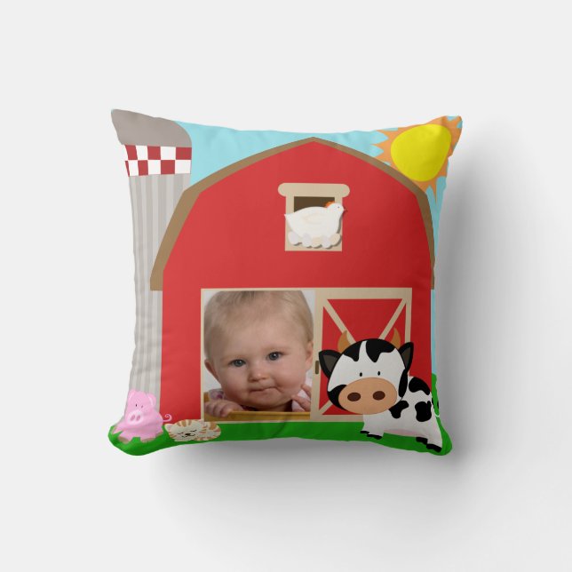 Pillow för fotoservergrupp för anpassningsbar kudde (Framsida)