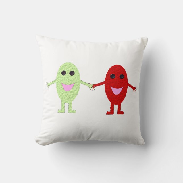 Pillow för grafik i vänskapen kudde (Framsida)