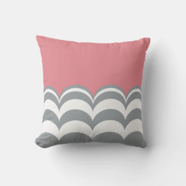 Pillow för grått och vit kallopad Anpassningsbar Kudde