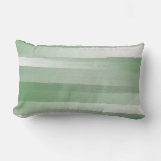 Pillow för grönt med färgstreck lumbarkudde (Framsida)
