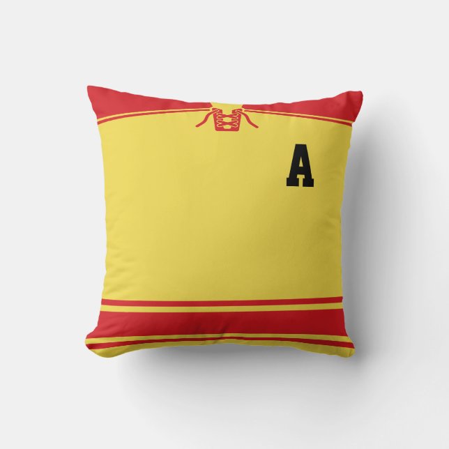 Pillow för Hockey Jersey Custom Name & Number-mall Kudde (Framsida)