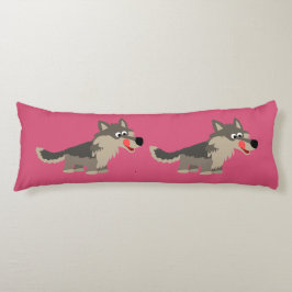 Pillow för Hungrig Varg för Cute Tecknad Kroppskudde
