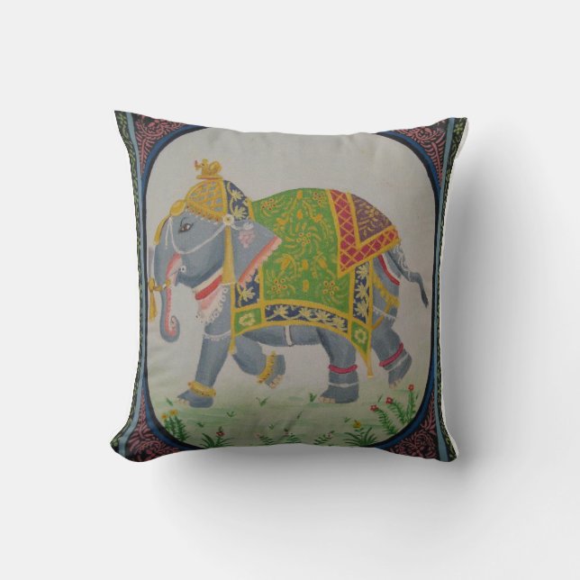 Pillow för indiska elefanter kudde (Framsida)