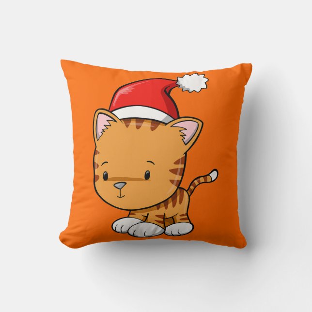 Pillow för julpumpkin i Kattunge Kudde (Framsida)