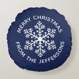 Pillow för julrundan i flottan rund kudde