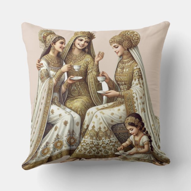 Pillow för konstnärligt etiskt mönster kudde (Baksida)