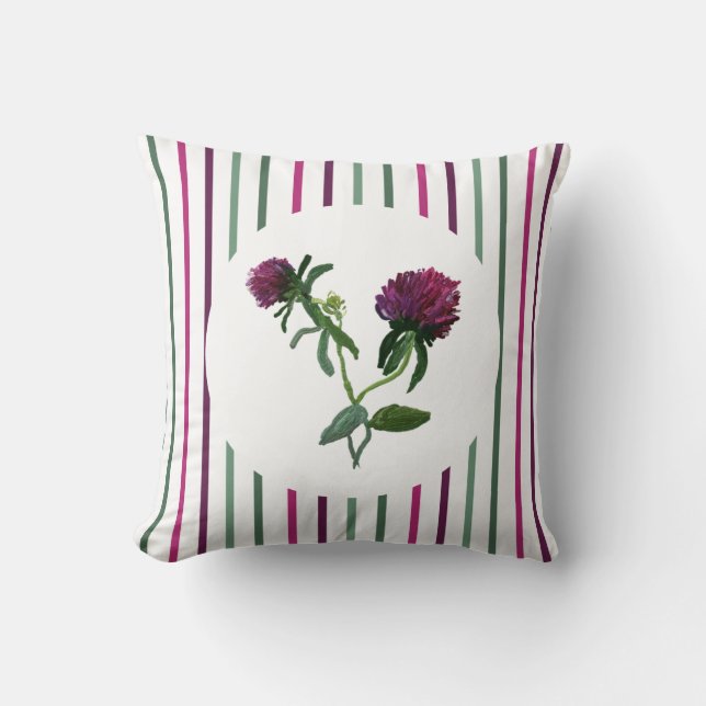 Pillow för Lila Klöver Kudde (Framsida)