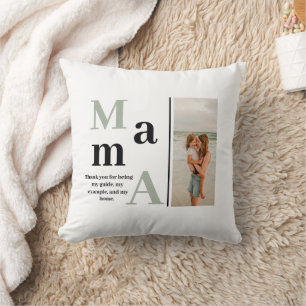 Pillow för mamma med fetstil - Foto och text för A Kudde