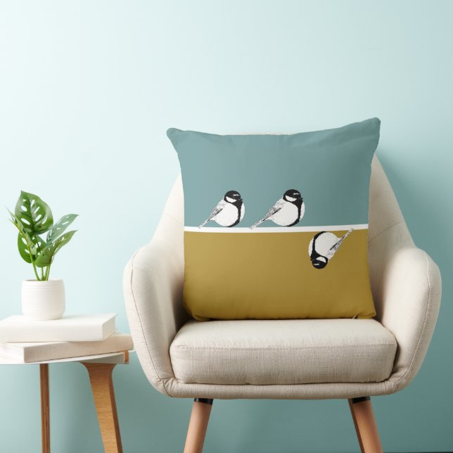Pillow för moderna minimalistiska fåglar kudde (Stol)
