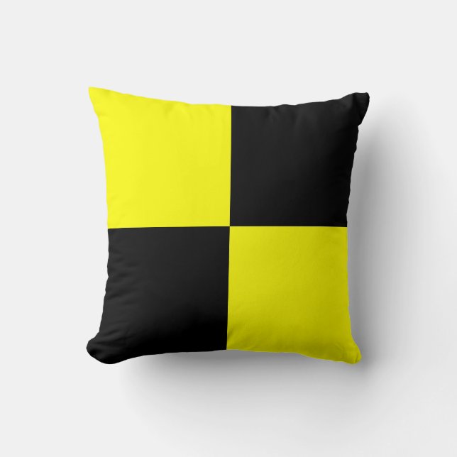 Pillow för nautiska Flagga ’L’ Kudde (Framsida)