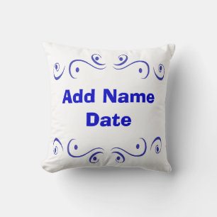 Pillow för nederländska blå text kudde