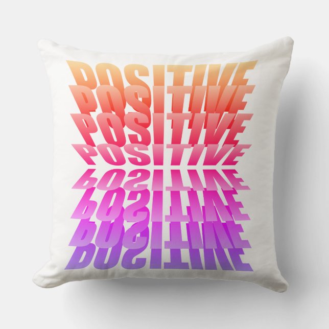 Pillow för positiv bekräftelse! Positivt tänkesätt Kudde (Framsida)