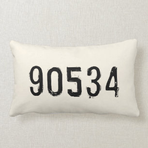 Pillow för postnummer för personlig Monogrammed Lumbarkudde