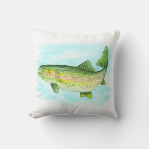 Pillow för regnbåge med vattenfärg kudde