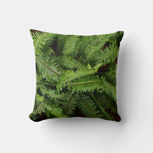 Pillow för Reversibel Grönt Fern Lövs Kudde (Framsida)