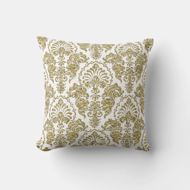 Pillow för reversibla guld Glitter-skador Kudde (Framsida)