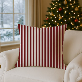 Pillow för röd och vit stripe-Helgdag Kudde