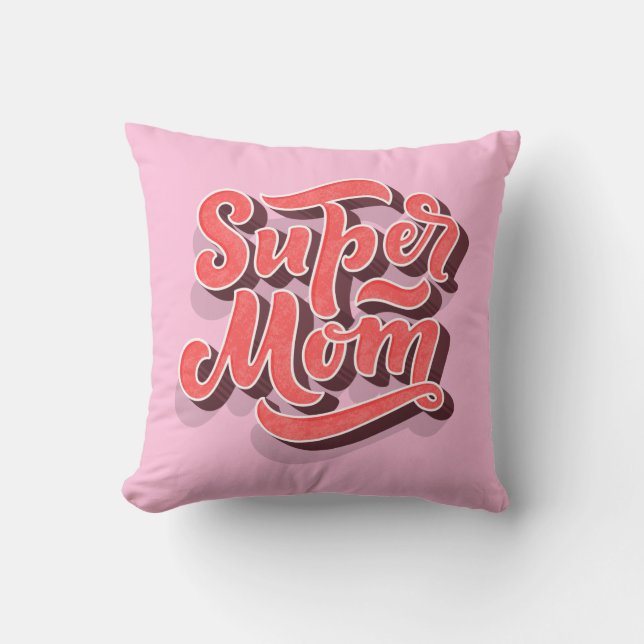 Pillow för rosa Toppen Mamma i Mors dag Kudde (Framsida)