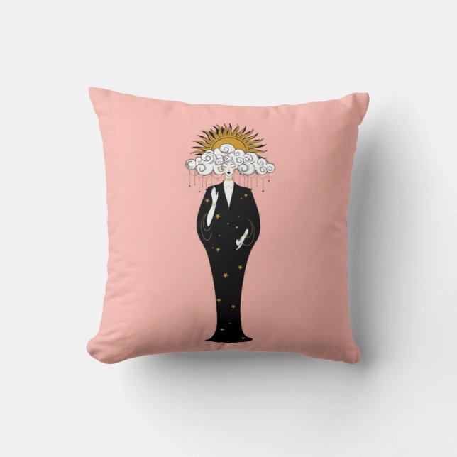 Pillow för Sol-gudens Tarot Card Kudde (Framsida)