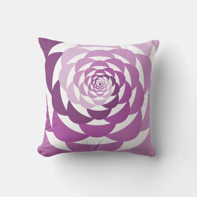 Pillow för spiral Flower Rosa Gradation Kudde (Framsida)