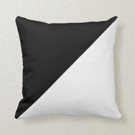 Pillow för svartvit diagonal dekorator kudde