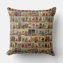 Pillow för Tarot Card - Vintage Tarot Mönster
