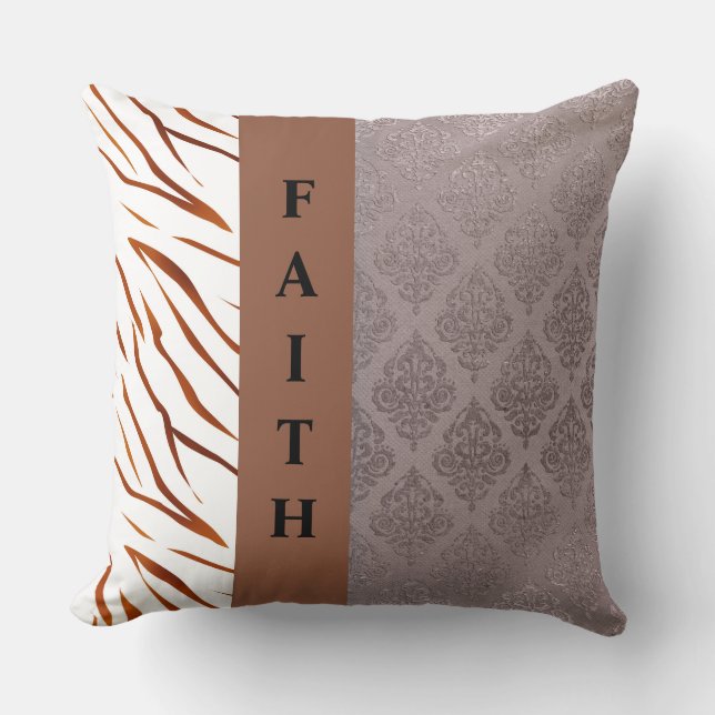 Pillow för Taupe-damm från djur/Ro Kudde (Framsida)