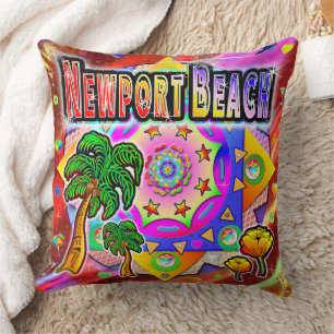 Pillow för tropiska vänner i Newport Beach Kudde