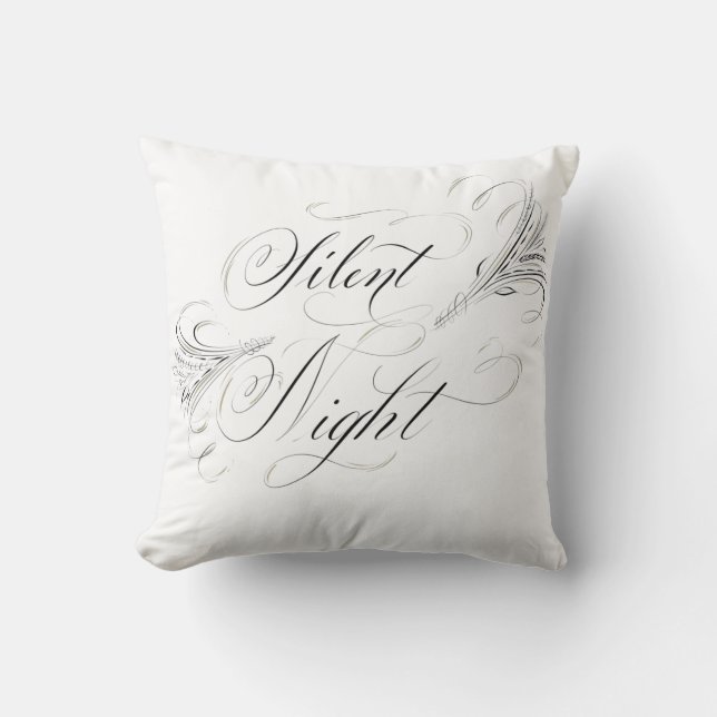 Pillow för tyst nattkalligrafi i Heligan Kudde (Framsida)